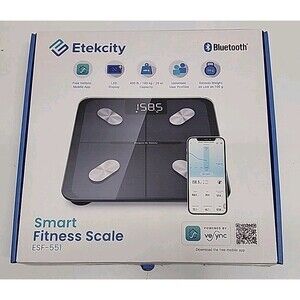 Etekcity Smart Fitness Scale Bluetooth Bathroom LED Display Mobile App ESF551